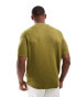 ASOS DESIGN lightweight brushed knitted t-shirt in khaki