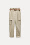 BELTED PAPERBAG CARGO TROUSERS