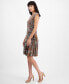 ფოტო #4 პროდუქტის Petite Cap-Sleeve Faux-Wrap Jersey Dress