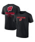 Фото #1 товара Men's Black Wisconsin Badgers Game Day 2-Hit T-shirt