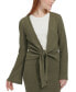 ფოტო #3 პროდუქტის Women's Tie-Front Bell-Sleeve Cardigan