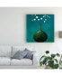 Фото #3 товара Pablo Esteban Green Vase Over Blue Canvas Art - 15.5" x 21"