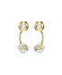 ფოტო #1 პროდუქტის Mixed Cuts, White, Gold-Tone Numina Earring Jackets