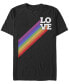 Фото #1 товара Men's Love Rainbow Trail Short Sleeve Crew T-shirt