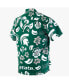 Фото #4 товара Men's Green Michigan State Spartans Floral Button-Up Shirt