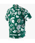 ფოტო #4 პროდუქტის Men's Green Michigan State Spartans Floral Button-Up Shirt