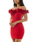 ფოტო #3 პროდუქტის Juniors' Rosette-Trim Scuba-Crepe Bodycon Dress