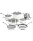 Фото #1 товара 11-Pc. Stainless Steel Matte White Cookware Set