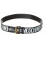 Фото #2 товара Moschino Printed Leather Belt Men's