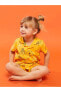 Polo Yaka Kısa Kollu Winnie The Pooh Baskılı Pamuklu Kız Bebek Pijama Takım