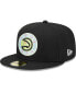 ფოტო #2 პროდუქტის Men's Black Atlanta Hawks Color Pack 59FIFTY Fitted Hat