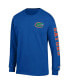 Фото #3 товара Men's Royal Florida Gators Team Stack Long Sleeve T-shirt