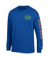 ფოტო #3 პროდუქტის Men's Royal Florida Gators Team Stack Long Sleeve T-shirt