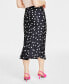 Фото #2 товара Women's Dot-Print Midi Slip Skirt, Created for Macy's