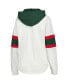 ფოტო #3 პროდუქტის Women's White, Green Minnesota Wild Goal Zone Long Sleeve Lace-Up Hoodie T-shirt