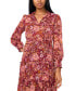 Women's Floral-Print Tie-Neck Maxi Dress