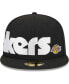 Фото #4 товара Головной убор New Era мужской черный модель Los Angeles Lakers в клетку UV 59FIFTY