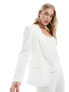 Фото #1 товара Vila Bridal sequin blazer co-ord with satin lapel in white