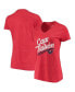 Фото #1 товара Women's Red Washington Capitals Caps Nation Tri-Blend V-Neck T-shirt
