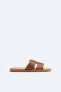 Фото #4 товара Плетеные кожаные сандалии ZARA