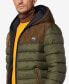 Men's Malone Mixed-Media Colorblocked Packable Hooded Jacket