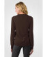 ფოტო #2 პროდუქტის Women's 100% Cashmere Button Front Long Sleeve Crewneck Cardigan Sweater (1575, Azalea, Large )