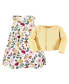 ფოტო #3 პროდუქტის Baby Girls Quilted Cardigan and Dress, Fall Botanical