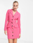 Фото #2 товара Miss Selfridge cut out tailored dress in pink