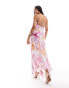 Фото #4 товара Mango floral print maxi dress in lilac