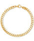 ფოტო #1 პროდუქტის Men's Cuban Link Chain Bracelet in 10k Gold