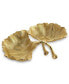 Фото #1 товара Gold Ginkgo Double Compartment Dish