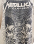 Pull&bear Metallica printed t-shirt in sand