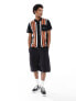 Dickies fieldale striped polo shirt in black M - фото #1