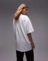 Topshop premium graphic Malmo super oversized tee in white