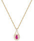 ფოტო #2 პროდუქტის Ruby (1/2 ct. t.w.) & Diamond (1/4 ct. t.w.) Pendant Necklace in 14k Gold