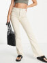 Фото #7 товара Stradivarius Tall slim flare jean with split detail in ecru