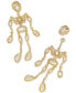 Gold-Tone Skeleton Mother-of-Pearl Statement Earrings