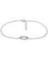 ფოტო #1 პროდუქტის Cubic Zirconia Pavé Link Ankle Bracelet in Sterling Silver & 18k Gold-Plate, Created for Macy's