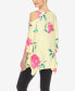 Фото #2 товара Women's Floral Printed Cold Shoulder Tunic Top