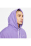 Solo Swoosh French Terry Pullover Hoodie Lila Erkek Sweatshirt