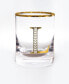 Фото #1 товара Monogram Rim and Letter L Double Old Fashioned Glasses, Set Of 4