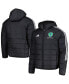 Фото #1 товара Men's Black Seattle Sounders FC Tiro 24 Full-Zip Winter Hoodie Jacket