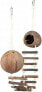 Фото #1 товара Игрушка и декор TRIXIE Двойной домик из кокоса с лестницей, диаметр 13 см