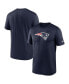 ფოტო #2 პროდუქტის Men's Navy New England Patriots Legend Logo Performance T-shirt