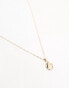 Фото #3 товара ASOS DESIGN necklace with twist chain and molten pendant in gold tone