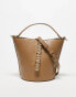 Valentino Lio RE bucket bag with crossbody strap in beige