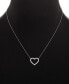 2-Pc. Set Cubic Zirconia Open Heart Pendant Necklace & Heart Stud Earrings in Sterling Silver, Created for Macy's