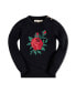 ფოტო #1 პროდუქტის Baby Girls Long Sleeve Rose Intarsia Sweater