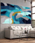 Puzzle Blues Abcd Frameless Free Floating Tempered Glass Panel Graphic Wall Art, 72" x 36" x 0.2" each