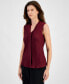 Фото #1 товара Petite Tie-Neck Sleeveless Top